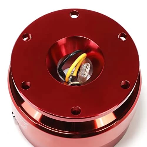 NRG Innovations SRK-200RD-TI Quick Release (Red Body/TI Ring) | Aluminum Racing Steering Wheel Accessory thumbnail 4