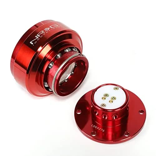 NRG Innovations SRK-200RD-TI Quick Release (Red Body/TI Ring) | Aluminum Racing Steering Wheel Accessory thumbnail 5