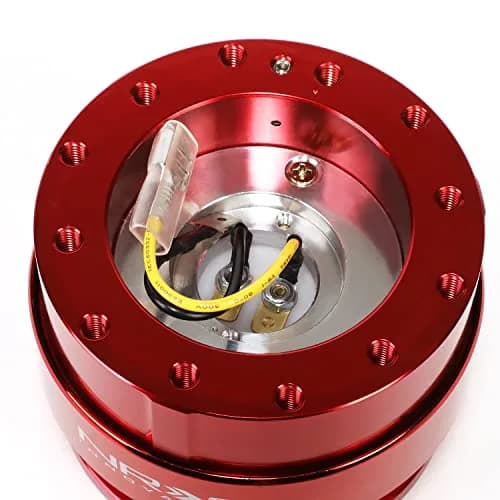 NRG Innovations SRK-200RD-TI Quick Release (Red Body/TI Ring) | Aluminum Racing Steering Wheel Accessory thumbnail 3