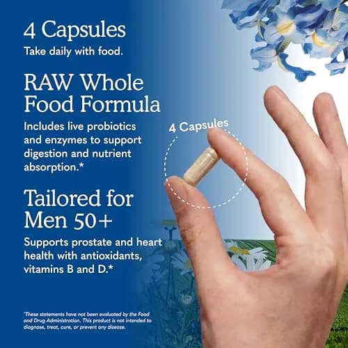 Garden of Life Vitamin Code Men 50 & Wiser Multivitamin 120 Capsules | Supports Heart & Prostate Health thumbnail 5
