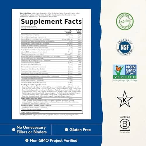 Garden of Life Vitamin Code Men 50 & Wiser Multivitamin 120 Capsules | Supports Heart & Prostate Health thumbnail 3