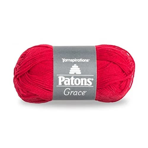 Patons Grace Yarn 1.75 oz Cardinal | Mercerized Cotton for Knitting & Crochet thumbnail 1