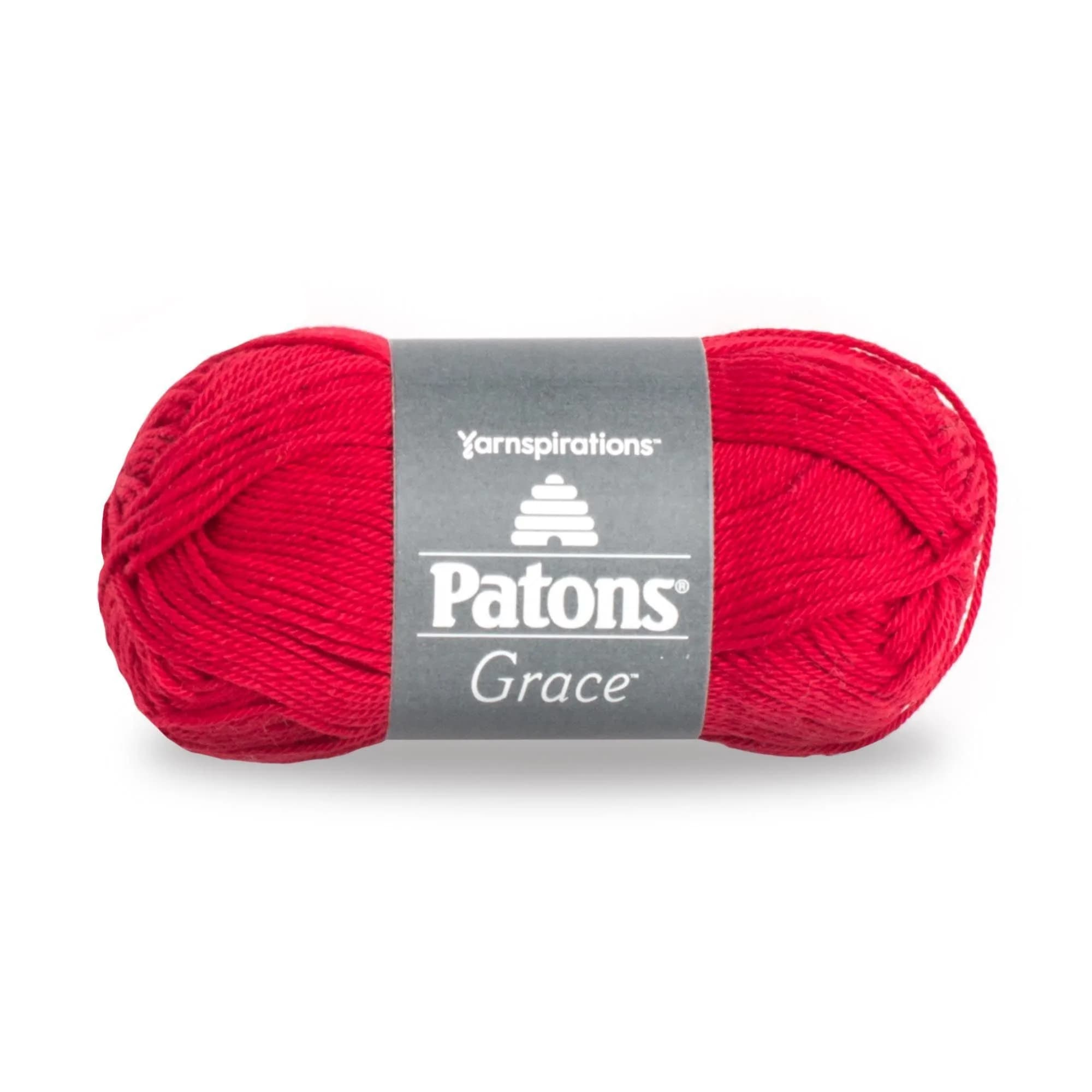 Patons Grace Yarn 1.75 oz Cardinal | Mercerized Cotton for Knitting & Crochet - main product image