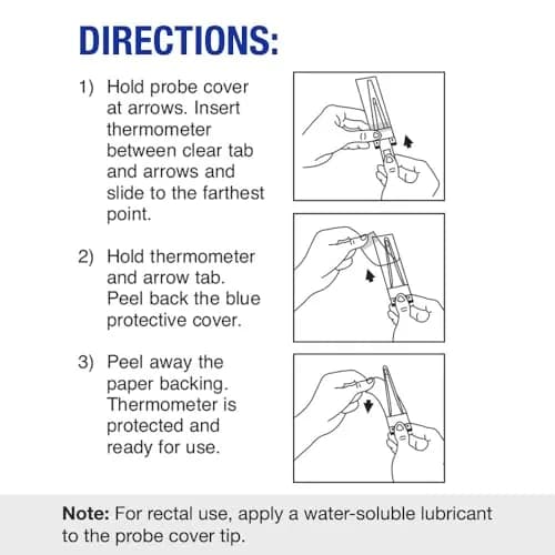 MABIS Disposable Probe Covers for Digital Thermometers, 100 Count | Oral, Rectal, Underarm Use thumbnail 4