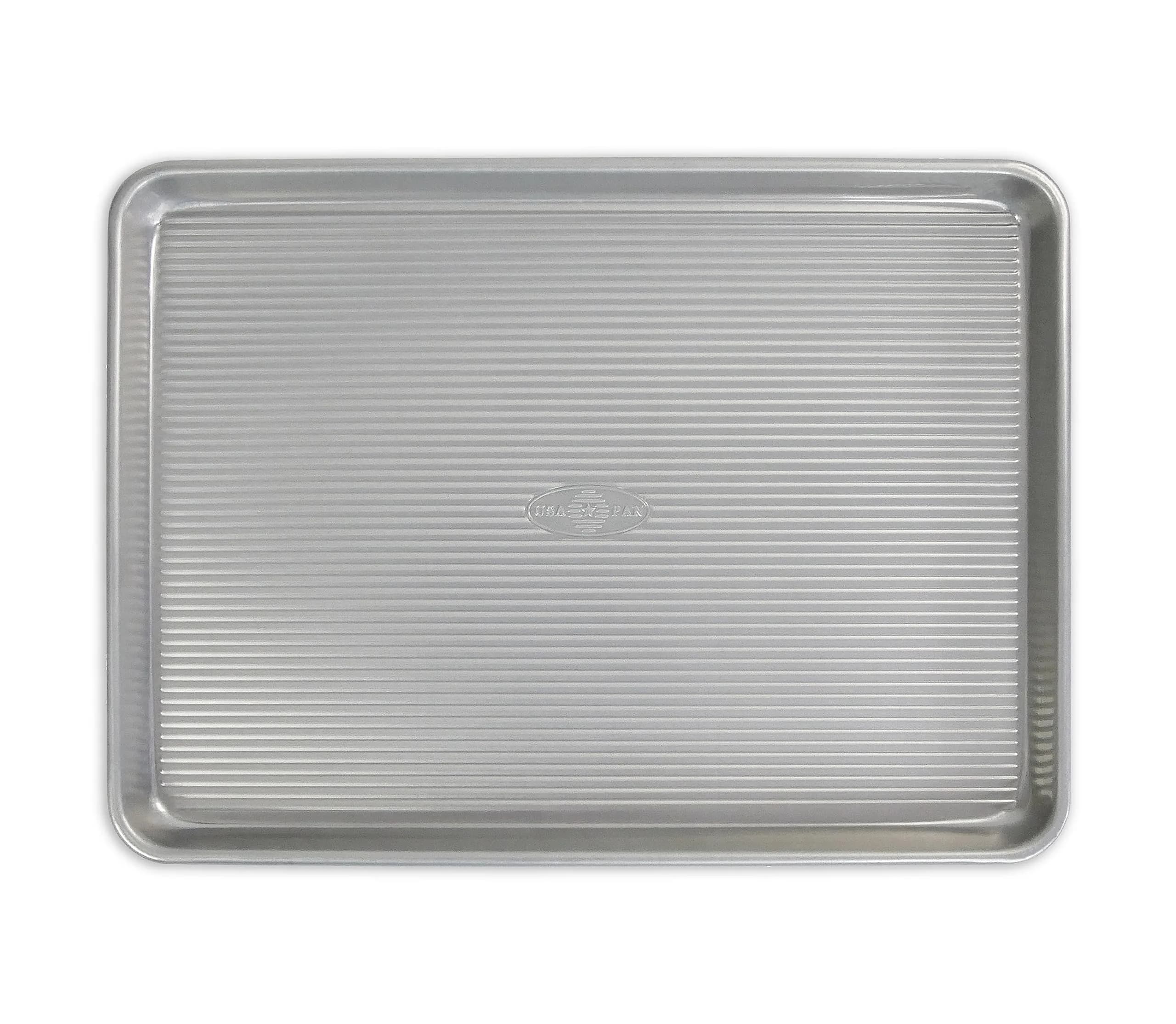 USA Pan Bakeware Nonstick Half Sheet Pan, 17.25 x 12.25 x 1 inches | Heavy Duty Aluminized Steel