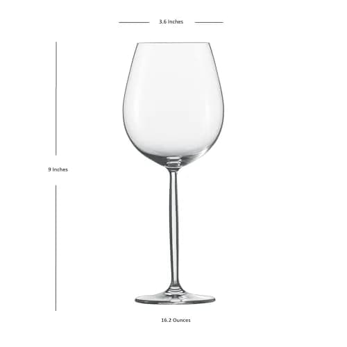 Schott Zwiesel Tritan Crystal Glass Diva Stemware Collection Burgundy Red Wine Glass, 15-1/2-Ounce, Set of 6 | Elegant, Break-Resistant Wine Glasses thumbnail 2