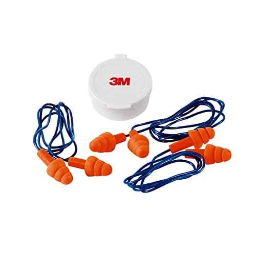 3M Corded Reusable Earplugs 6 Pair (Pack of 2) | NRR 25 dB Noise Reduction — Original Version