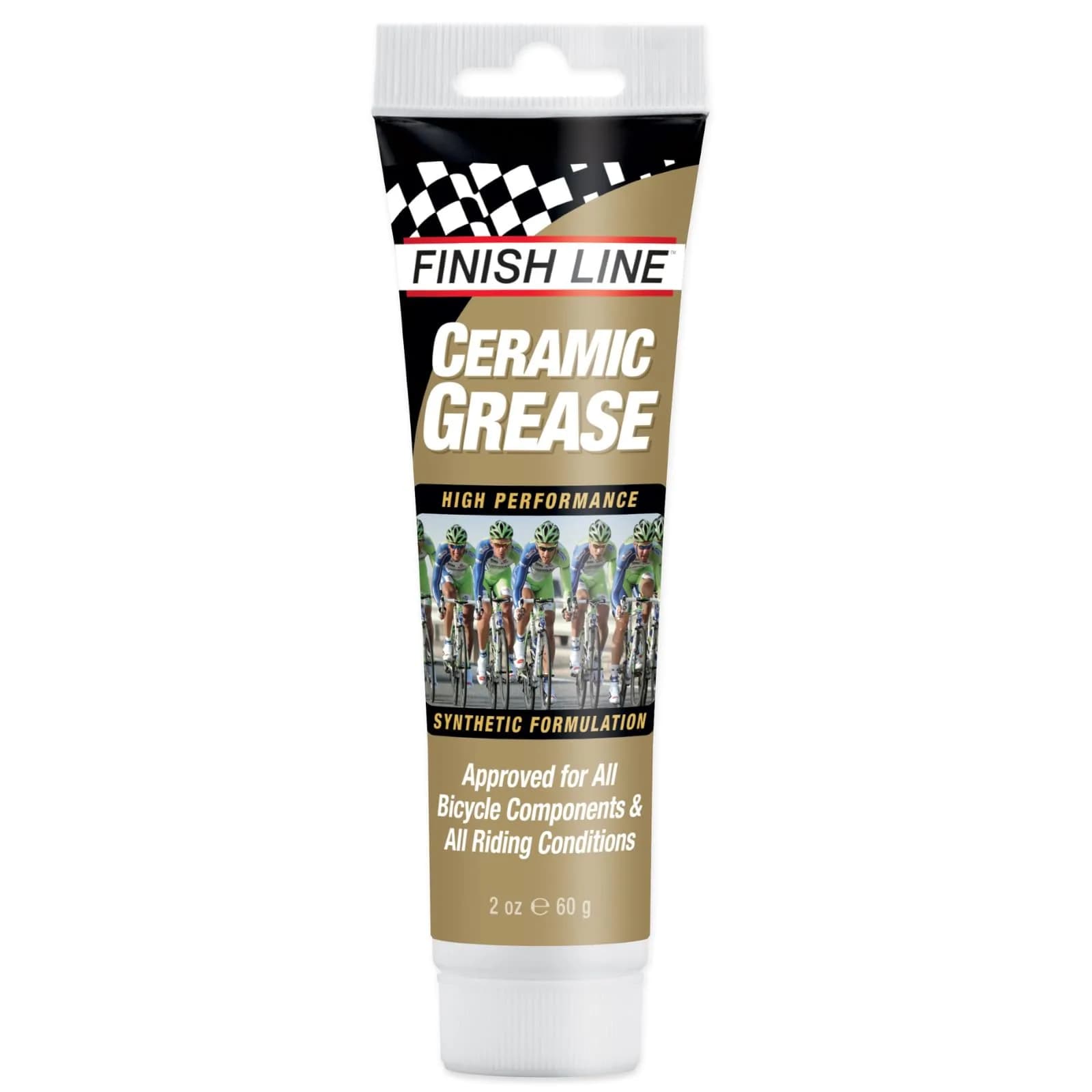Finish Line Ceramic Grease Bike Bearings Bottom Brackets Hubs 2 oz | Friction-Reducing Waterproof Lubricant