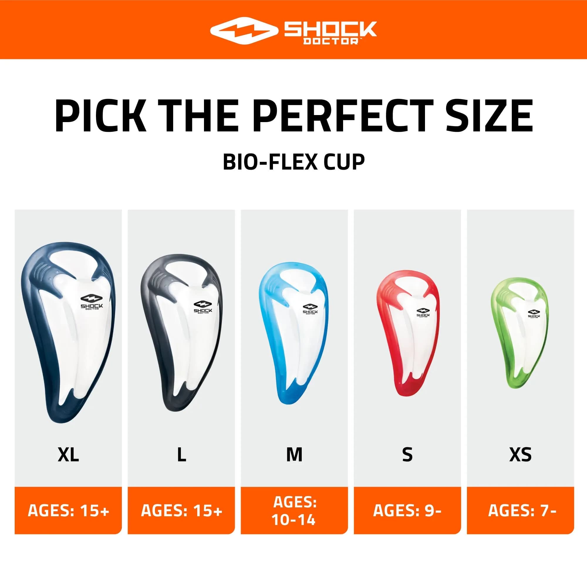 Shock Doctor BioFlex Athletic Cup with Gel Perimeter Pad, X-Large Navy | High Impact Protection for Martial Arts - view 2