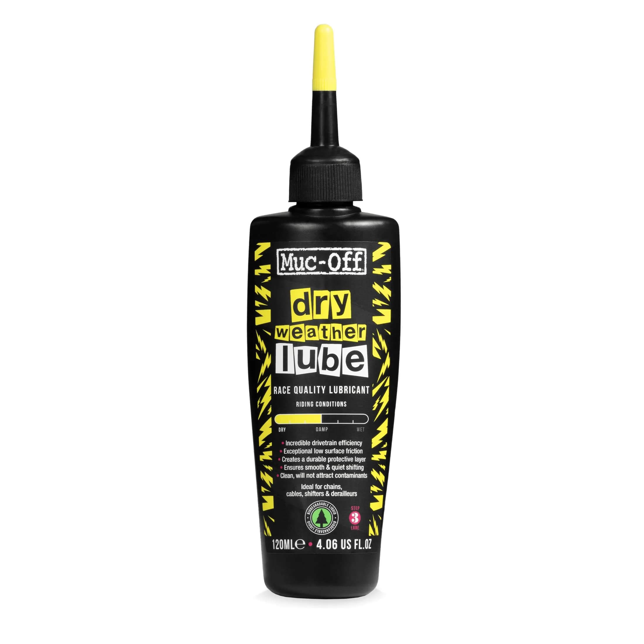 Muc-Off Bio Dry Lube 120ml (4.06 Fl Oz) | Wax-Based Chain Lubricant for Effortless Gear Changes - main product image