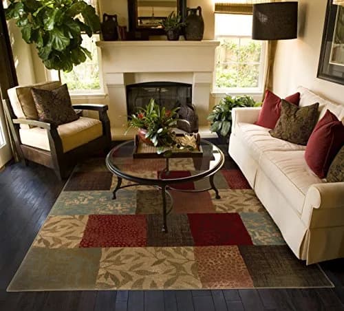Oriental Weavers Green / Red Area Rug 3'10 x 5'5" | Modern & Organic Hues (70-120 chars) thumbnail 2