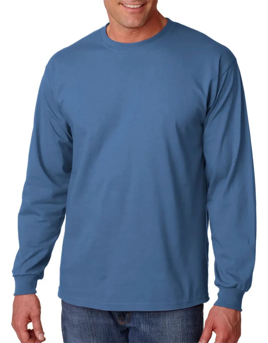 Gildan Men's Ultra Cotton Long Sleeve T-Shirt 5X-Large | Heavyweight Classic Fit for Daily Wear