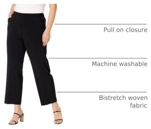 Briggs New York Plus Size Pull on Dress Pant Average & Short Length | Elegant Workwear Fit (70-120 chars) thumbnail 3