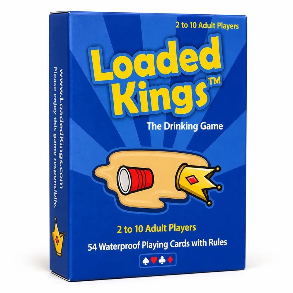 Loaded Kings Waterproof Drinking Card Game for Adults – Kings Cup Party | 54 Cards, Plastic - main product image