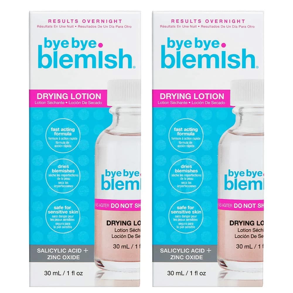 Bye Bye Blemish Acne Drying Lotion 1oz | Overnight Pimple Treatment for All Skin Types — Original (Pink)