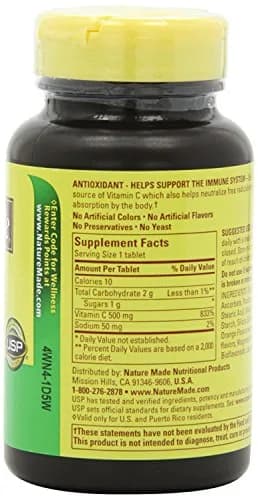 Nature Made Chewable Vitamin C 500 mg Tablets 180 Count (Pack of 3) | Immune Support with USP Verification thumbnail 2
