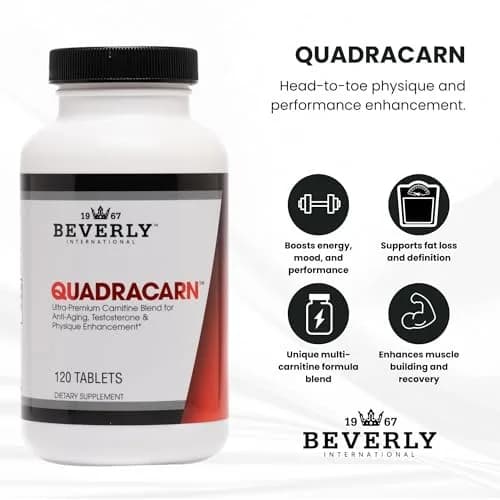 Beverly International Quadracarn Multi-Carnitine Formula, 120 Tablets | Supports Fat Loss & Muscle Growth thumbnail 4