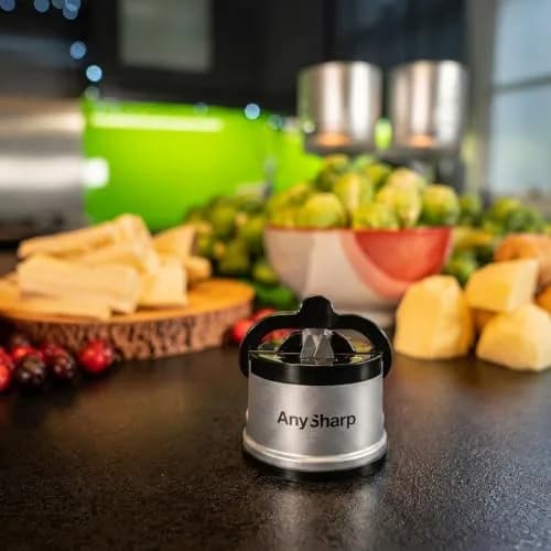 AnySharp Knife Sharpener Silver | Hands-Free, Easy to Use, Versatile thumbnail 7