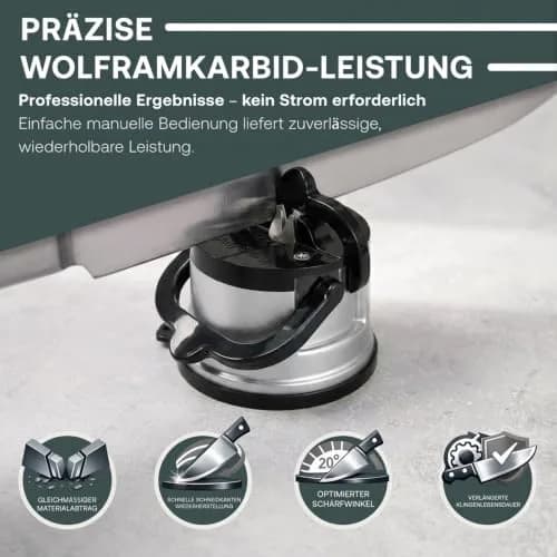 AnySharp Knife Sharpener Silver | Hands-Free, Easy to Use, Versatile thumbnail 3