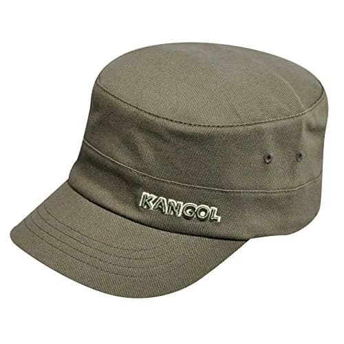 Kangol Cotton Twill Army Cap, Large/X-Large, Green | Fashionable Military Style Hat thumbnail 1