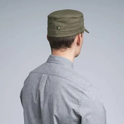 Kangol Cotton Twill Army Cap, Large/X-Large, Green | Fashionable Military Style Hat thumbnail 7