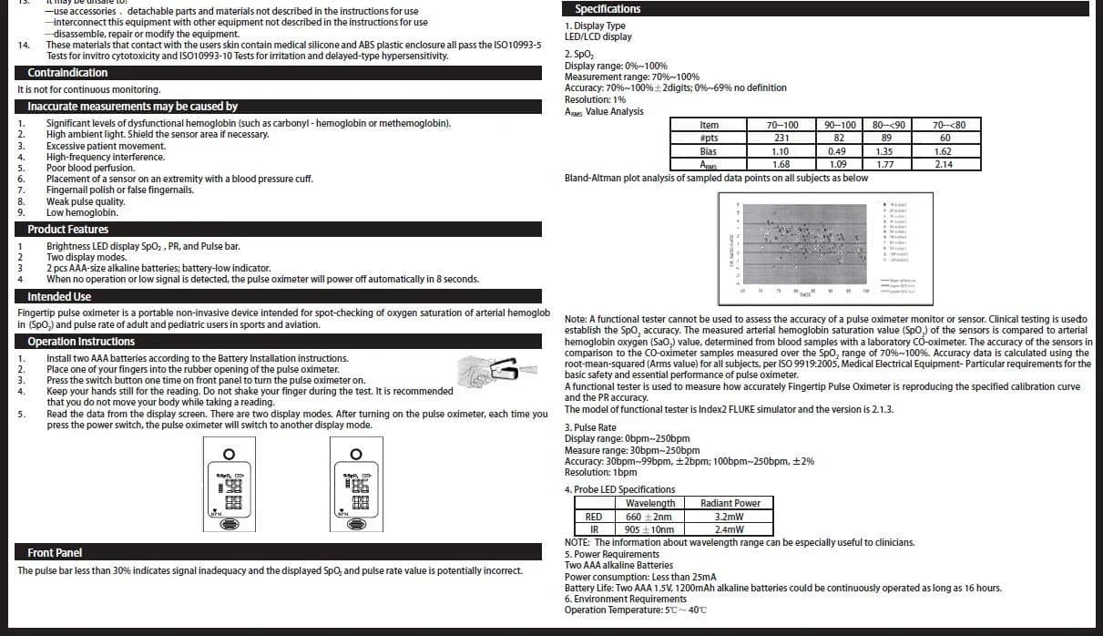 Concord Blood Oxygen Saturation Monitor with Reversible Display | Accurate & Portable thumbnail 8