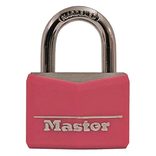 Master Lock Gym Locker Lock, Keyed Lock, Black Covered Aluminum Lock 141D | Scratch & Corrosion Resistant