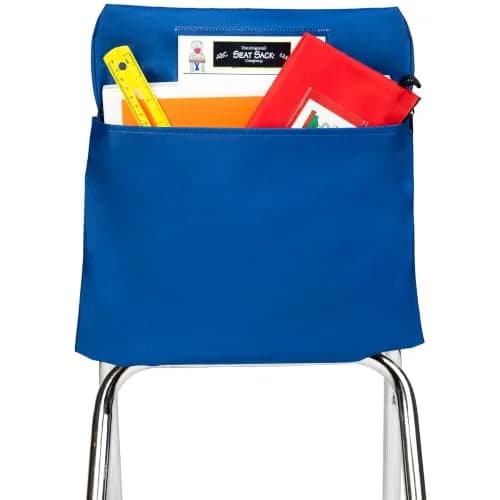 Seat Sack Student Chair Storage Pocket - 15" | Durable Classroom Organizer for Student Desks thumbnail 1