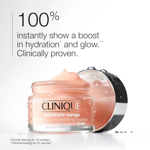 Clinique Moisture Surge 100H Auto-Replenishing Hydrator Oil Free Face Moisturizer 0.5 Fl Oz | Hydrating & Moisturizing thumbnail 3