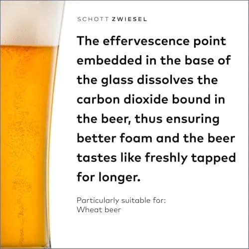 Schott Zwiesel Tritan Crystal Wheat Beer Glass Set of 6 | Durable German Tritan Crystal thumbnail 3