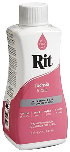 Rit All-Purpose Liquid Dye Fuchsia 236ml (8 Fl Oz) | Vibrant Color for Natural Fibers & Blends thumbnail 2