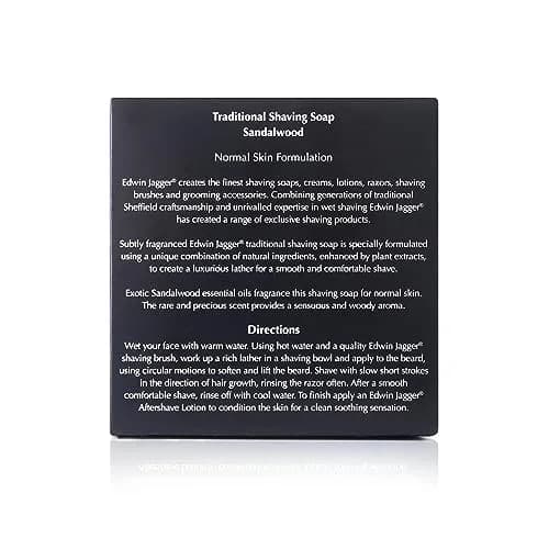 Edwin Jagger Sandalwood Shaving Soap 65g | Natural, Travel-Friendly, Paraben-Free thumbnail 5