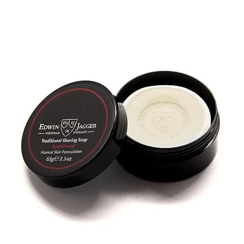 Edwin Jagger Sandalwood Shaving Soap 65g | Natural, Travel-Friendly, Paraben-Free thumbnail 2