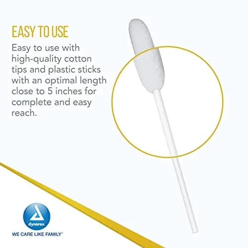 Dynarex Lemon-Glycerin Swabsticks 75 Count | Pleasant Tasting Cotton Swabs for Dry Mouth Relief thumbnail 4