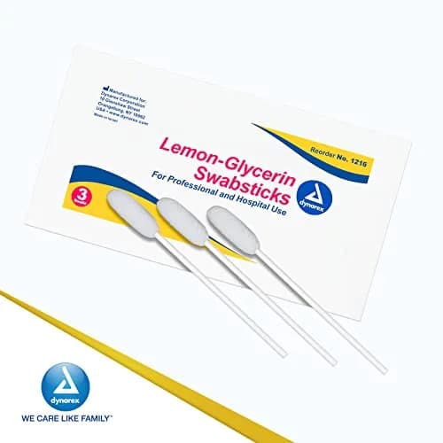 Dynarex Lemon-Glycerin Swabsticks 75 Count | Pleasant Tasting Cotton Swabs for Dry Mouth Relief thumbnail 7