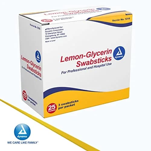 Dynarex Lemon-Glycerin Swabsticks 75 Count | Pleasant Tasting Cotton Swabs for Dry Mouth Relief thumbnail 8