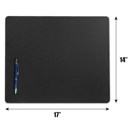 Dacasso Black Leatherette 17" x 14" Desk Pad | Protects Surfaces, Adds Elegance thumbnail 7