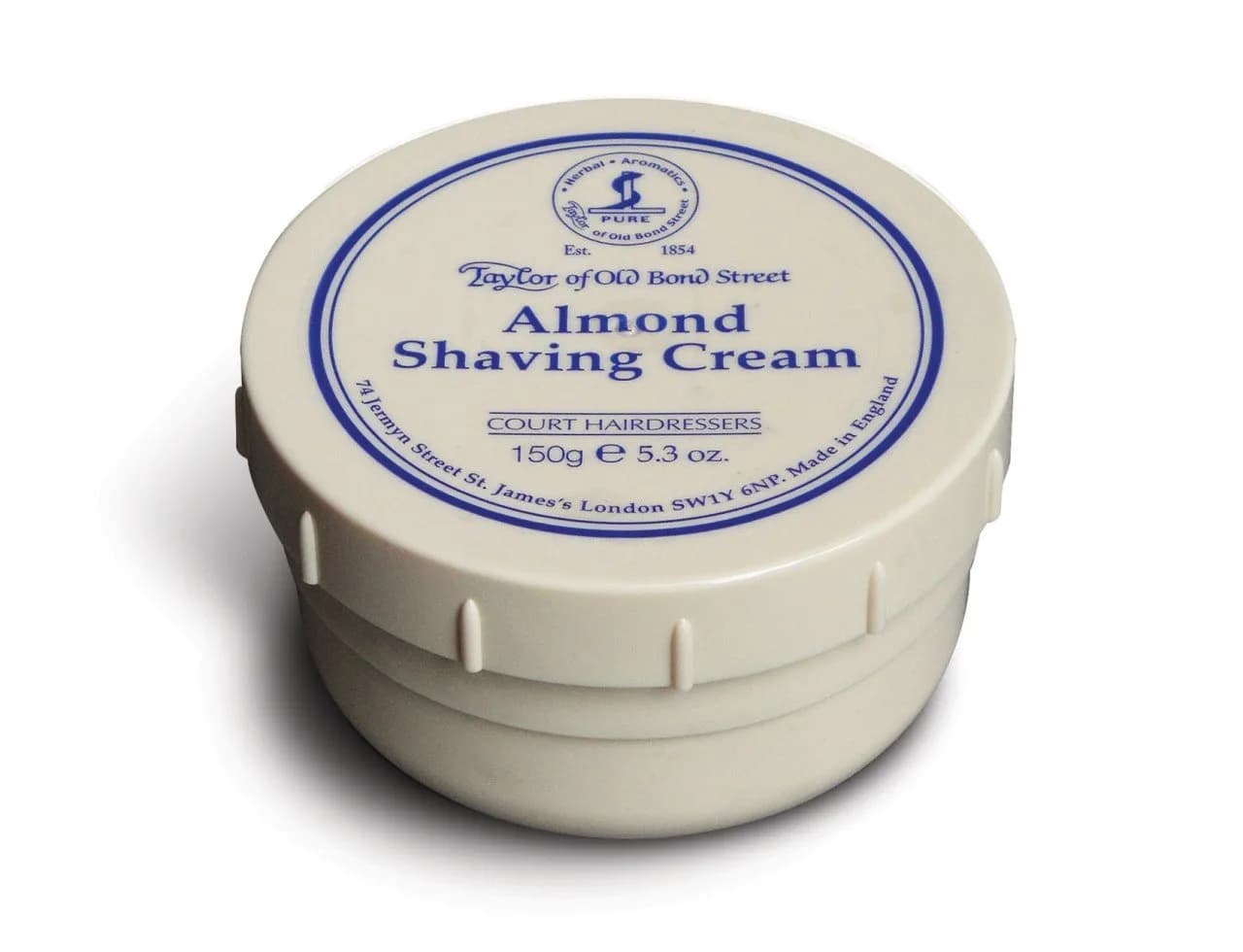 Taylor of Old Bond Street Almond Shaving Cream Bowl 156g (5.3 oz) | Classic UK Shaving Experience — Almond