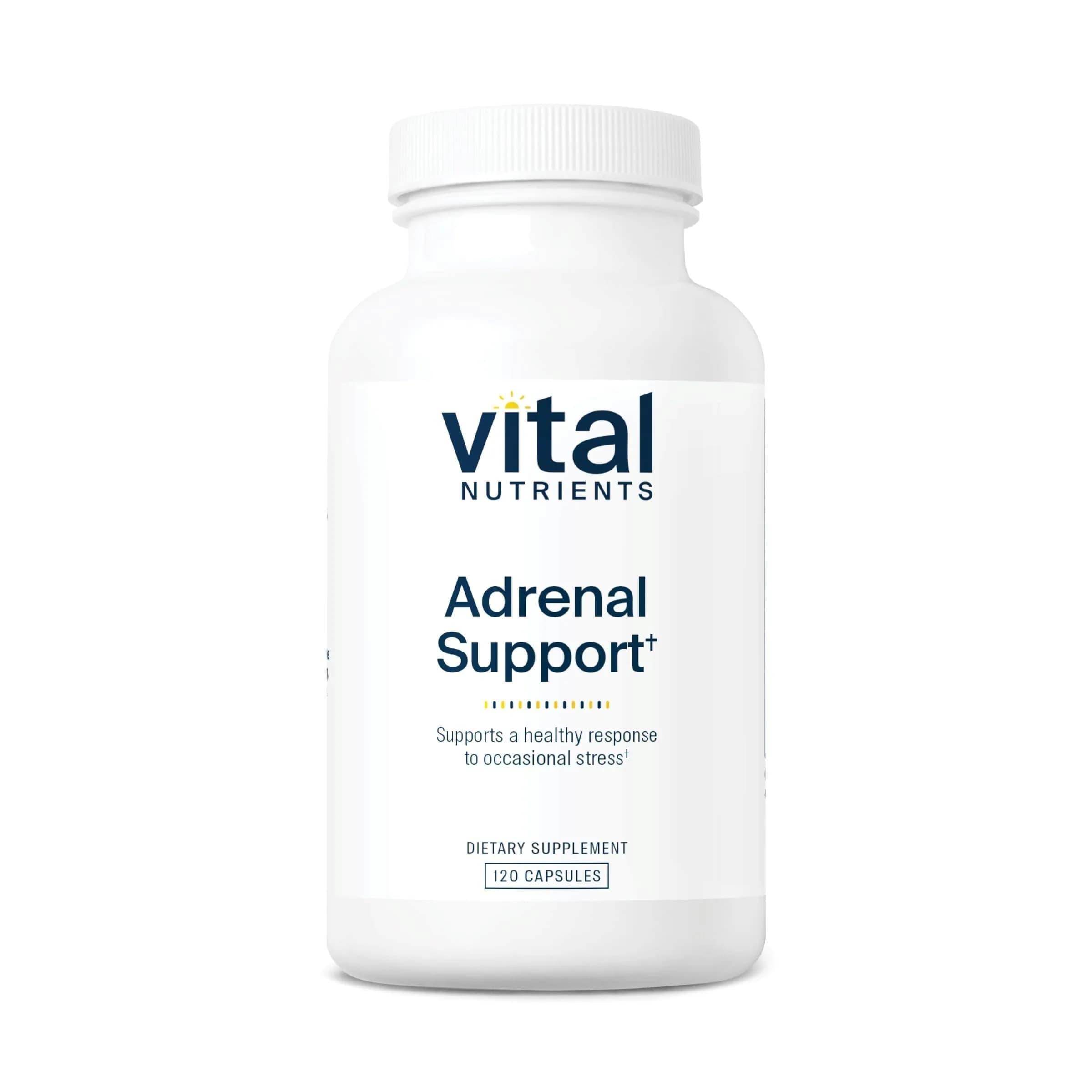 Vital Nutrients Adrenal Support for Gland Function, 120 Capsules | Supports Stress & Energy, Made in USA — Capsule