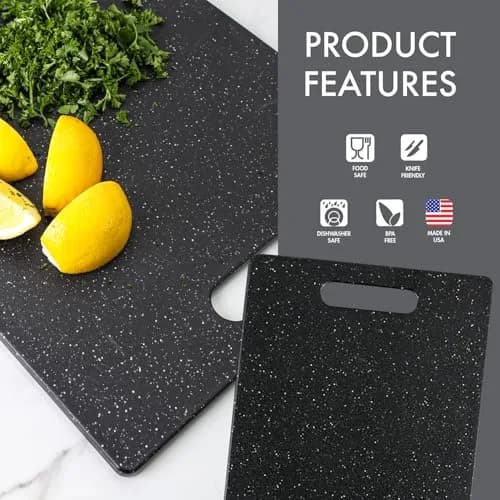 Dexas Superboard Cutting Board 8.5 x 11 inch Midnight Granite | Compact, Dishwasher Safe, Made in USA thumbnail 3