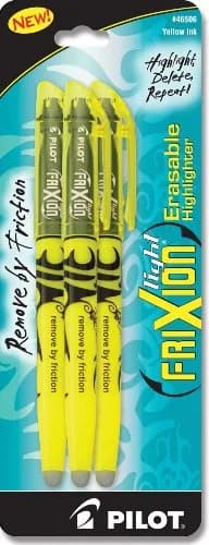 Pilot FriXion Light Erasable Highlighters Chisel Tip Pack of 3 | Bright Fluorescent & Erasable thumbnail 2