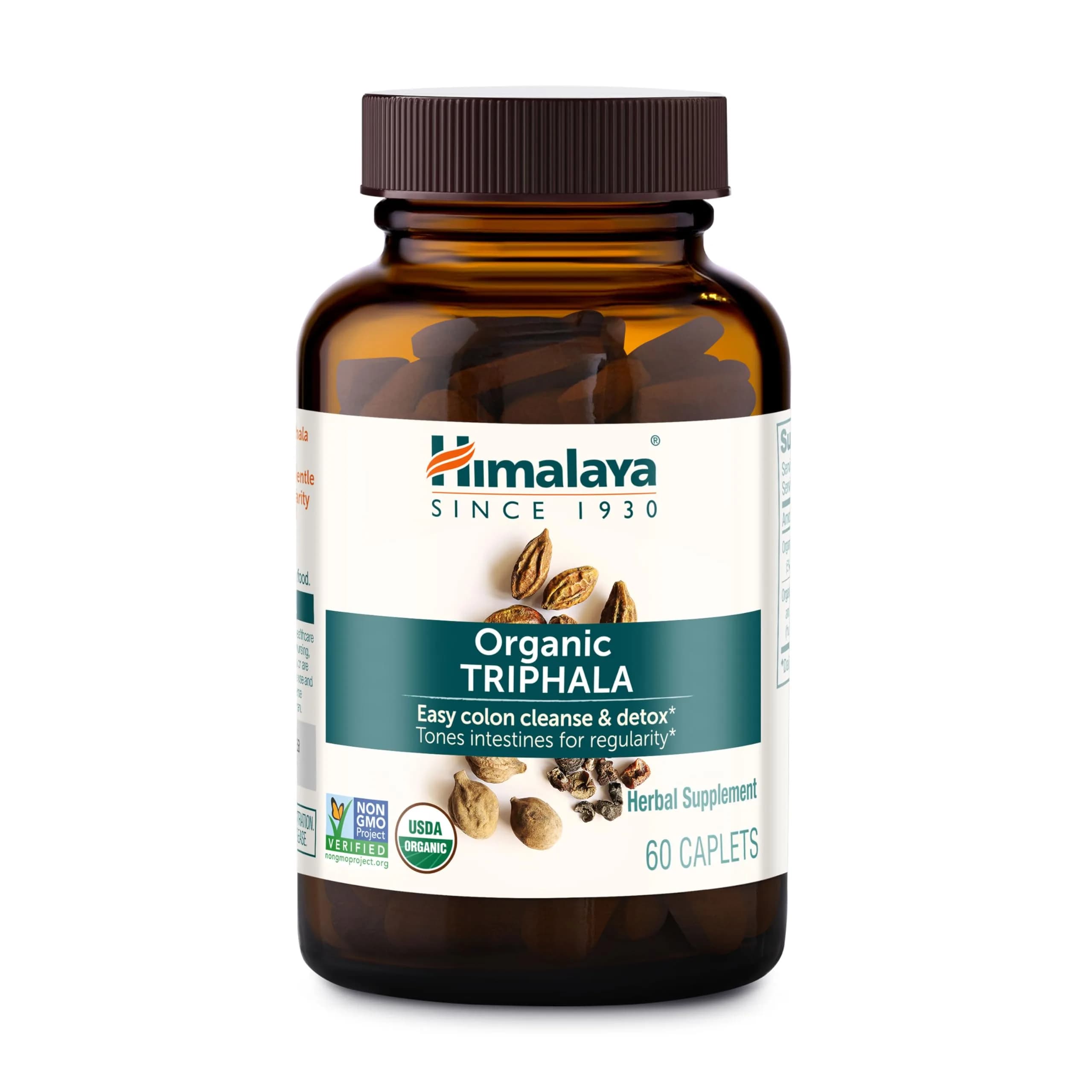 Himalaya USDA Organic Triphala Capsules, Colon Cleanse, 688 mg | Gentle Digestive Support & Regularity — Caplet