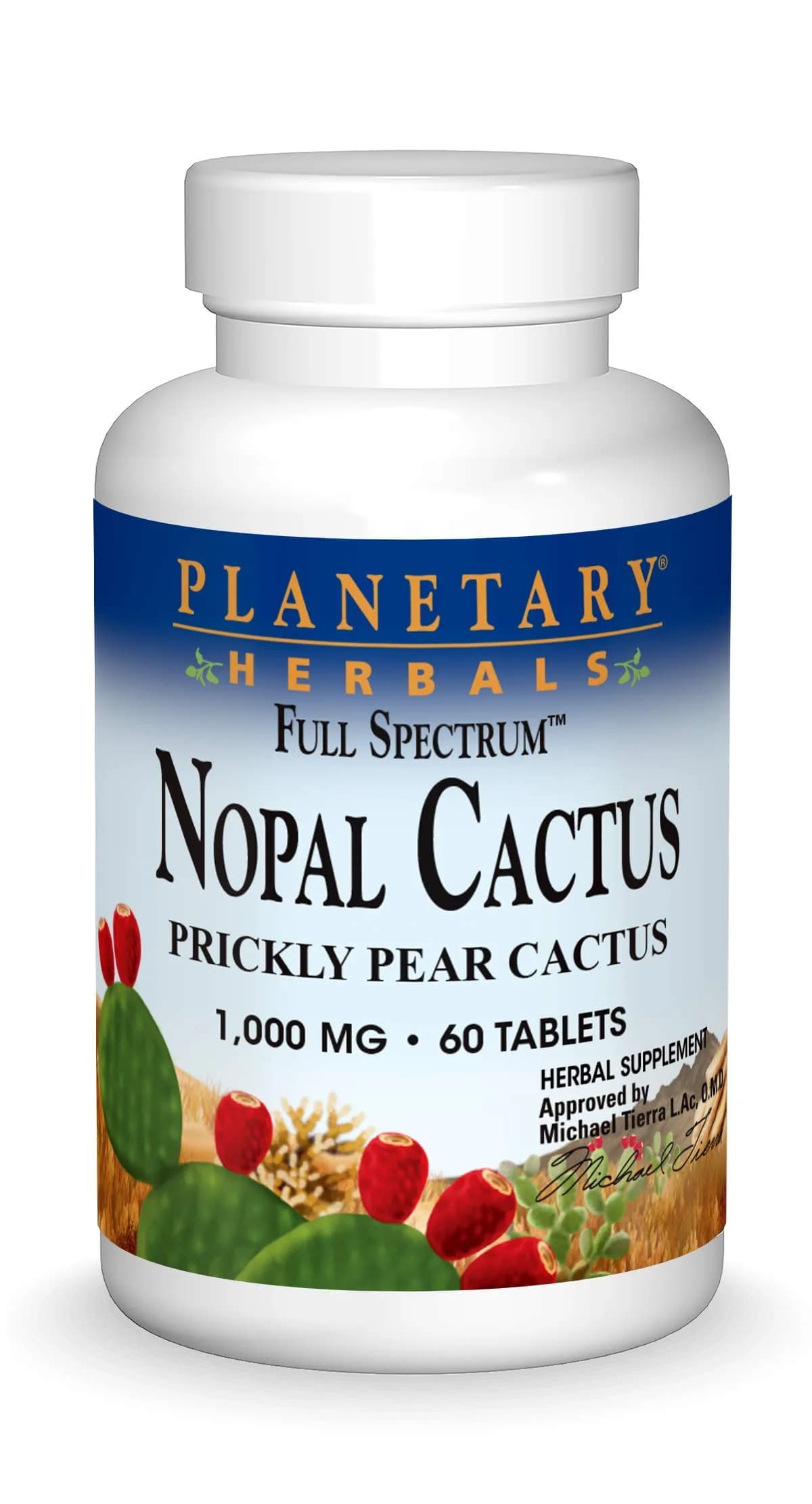 Planetary Herbals Full Spectrum Nopal Cactus 1000mg | Prickly Pear Antioxidant for Healthy Digestion (110 characters)