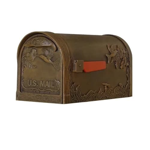 Special Lite Hummingbird Curbside Mailbox - Copper Aluminum Mailbox for Post Mount - SCB-1005-CP | Rust-Free Aluminum, USPS-Approved, 20" Long, 10" Tall thumbnail 1