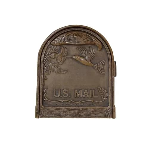 Special Lite Hummingbird Curbside Mailbox - Copper Aluminum Mailbox for Post Mount - SCB-1005-CP | Rust-Free Aluminum, USPS-Approved, 20" Long, 10" Tall thumbnail 4