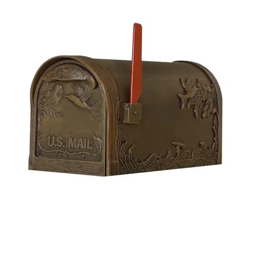 Special Lite Hummingbird Curbside Mailbox - Copper Aluminum Mailbox for Post Mount - SCB-1005-CP | Rust-Free Aluminum, USPS-Approved, 20" Long, 10" Tall thumbnail 2