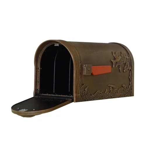 Special Lite Hummingbird Curbside Mailbox - Copper Aluminum Mailbox for Post Mount - SCB-1005-CP | Rust-Free Aluminum, USPS-Approved, 20" Long, 10" Tall thumbnail 3