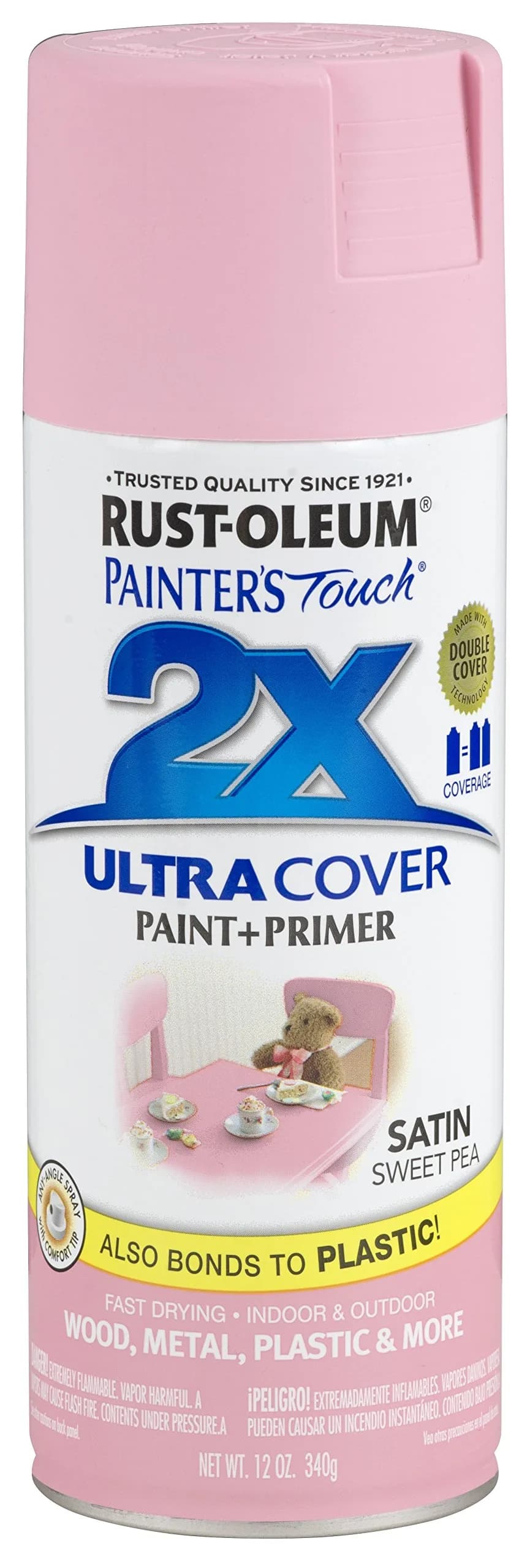 Rust-Oleum Painter's Touch 2X Satin Sweet Pea Spray Paint - 340g (12 Oz) - main product image