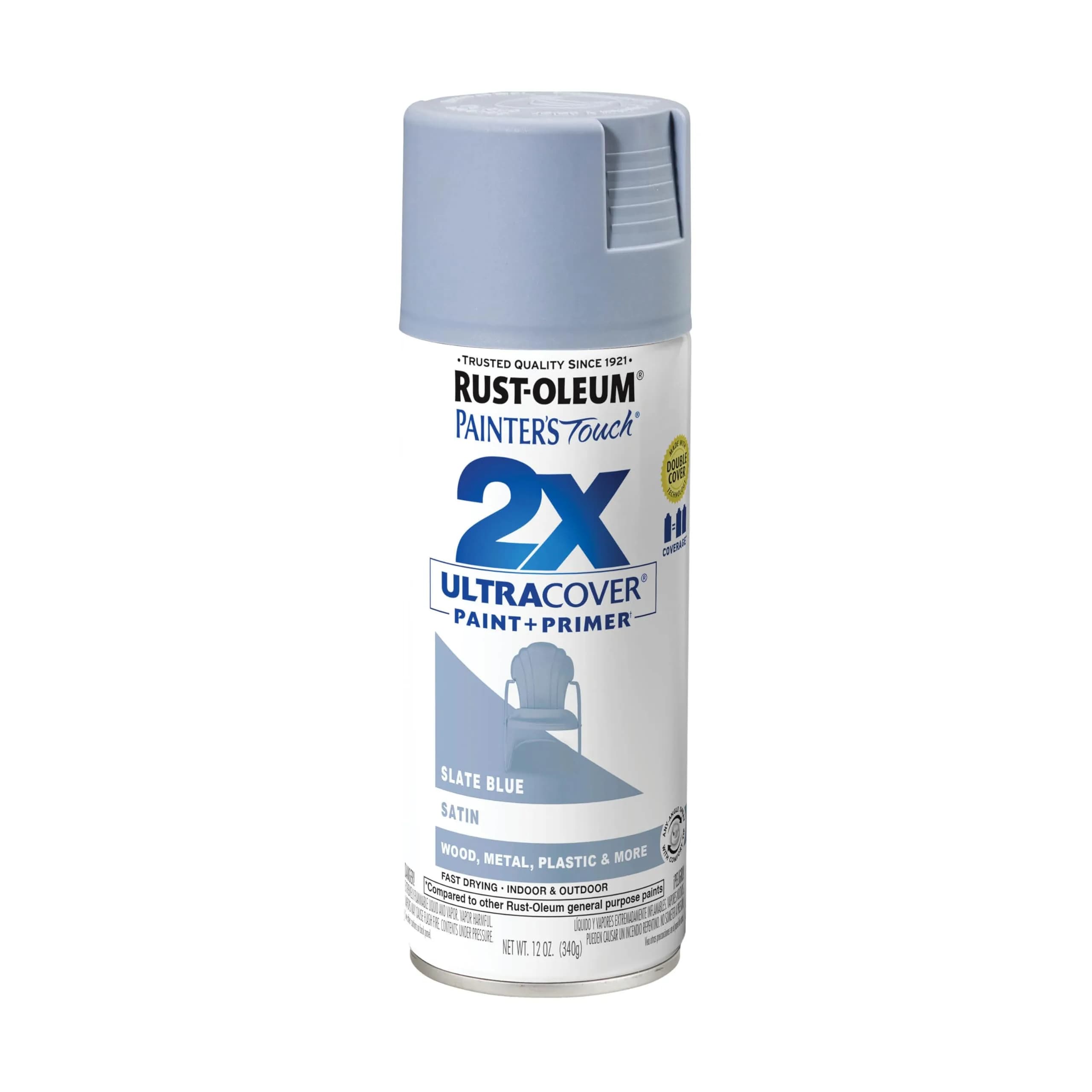 Rust-Oleum Painter's Touch 2X Satin Slate Blue Spray Paint, 340g (12 Oz) - main product image