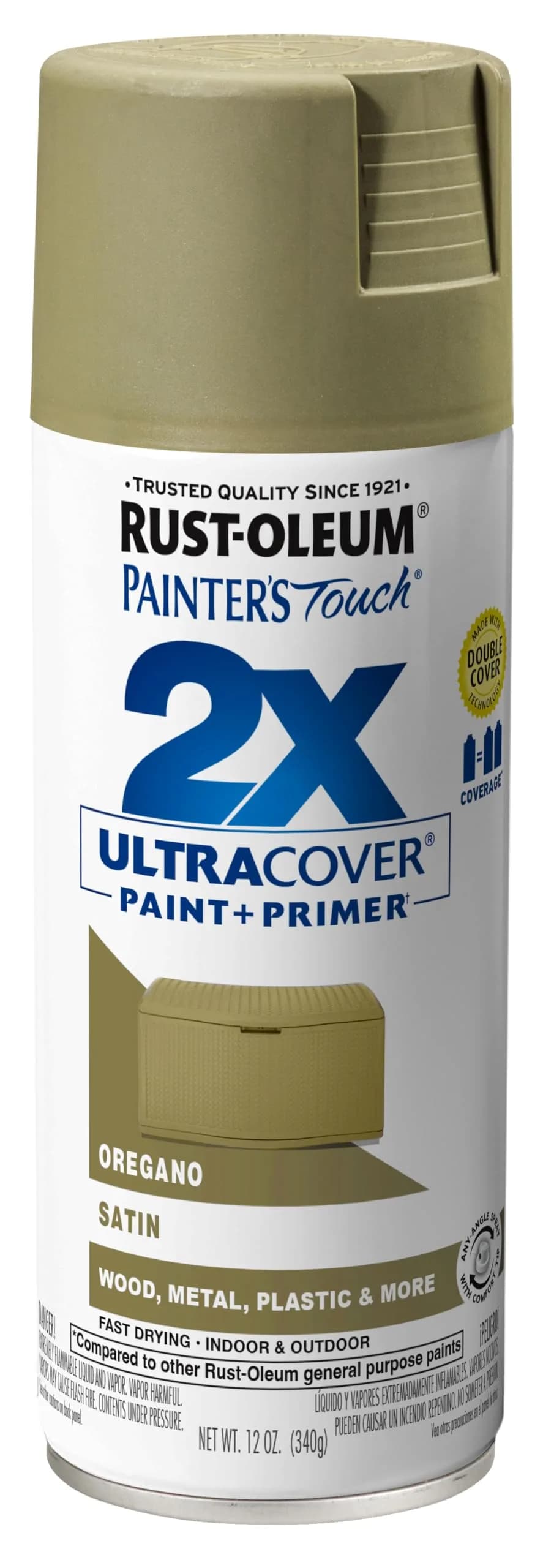 Rust-Oleum Painter's Touch 2X Satin Oregano Spray Paint - 12 Oz - main product image